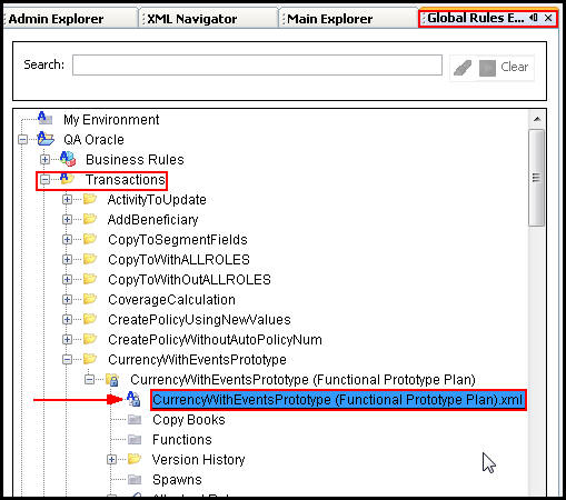 Currency Events prototype in Global Explorer