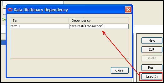 Dependency window