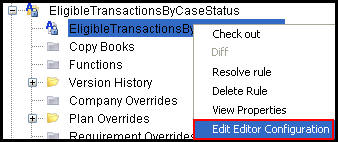 Edit Editor configuration option on right-click menu
