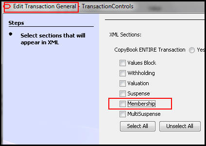 Edit transaction general