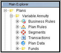 Main Explorer showing the six types of rules available
