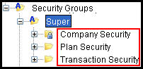 Security Group folders in Admin Explorer