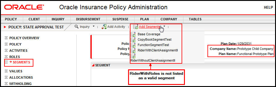 OIPA with State Approval Filter Applied to Segment Drop Down Box