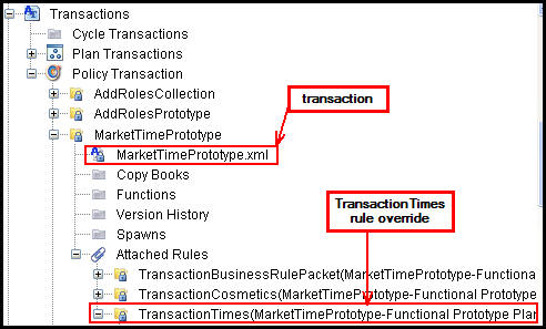 Transaction and Rule Overrides in Main Explorer