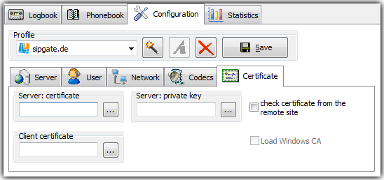 Configuration certificate