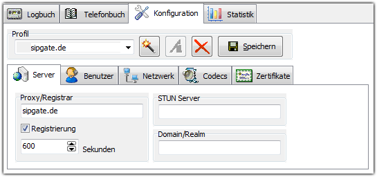 Konfiguration Server