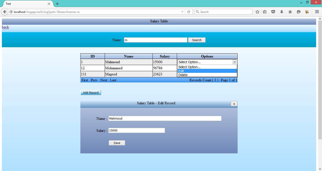 Ring Application