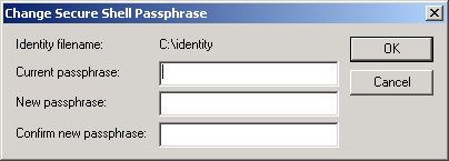 The Change Passphrase dialog