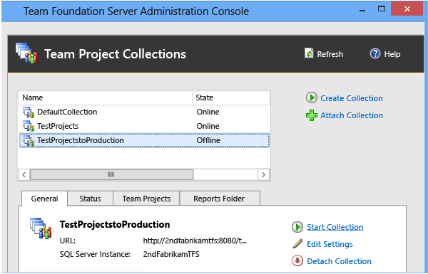 Start each collection after deleting projects