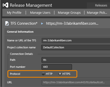 Connect to TFS using HTTPS/SSL