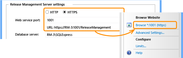 Port in IIS matches port in server