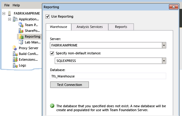Use the default name for the database