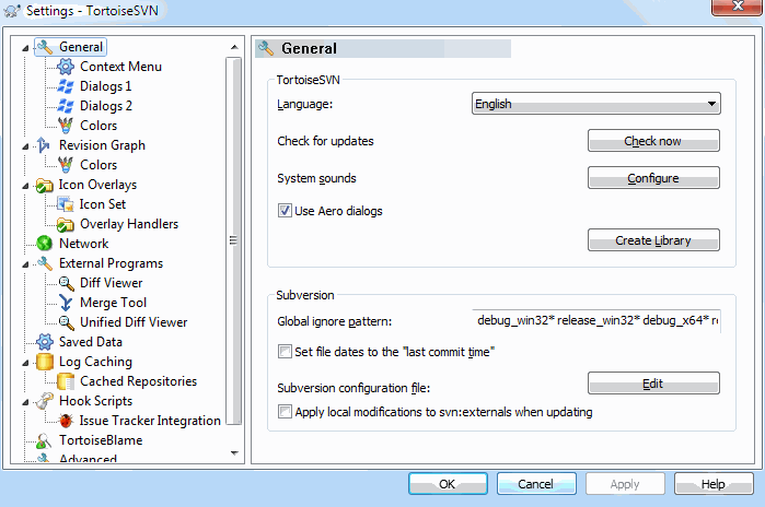 The Settings Dialog, General Page