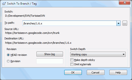 tortoisesvn does not copy log when branch