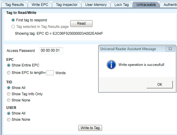 Changing Untraceable Settings