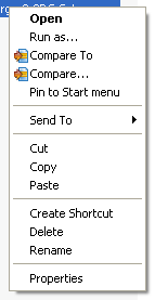 Advanced WinMerge context menu