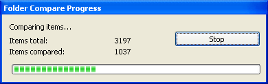 Folder Compare Progress window