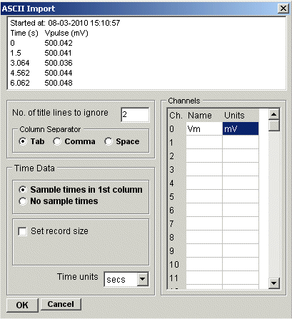 Importing from ASCII Text Files - WinWCP V5.3.8 Documentation