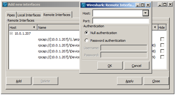 wireshark capture remote machine