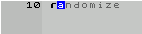 Predictive text - the suggested word is displayed in grey.