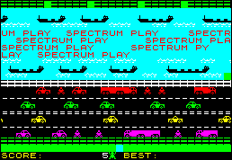 Frogger in 128k Mode