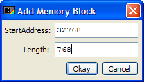 The Add Memory Block window
