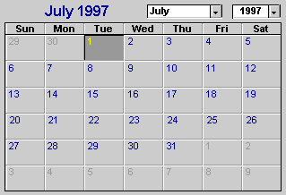 Calendar control