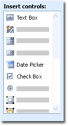 Controls task pane in InfoPath