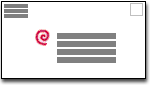 Envelope with decorative graphic