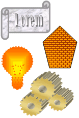 Graphics with shading and fill effects