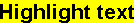 Text highlighting