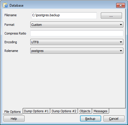 Backup  pgAdmin III Documentation