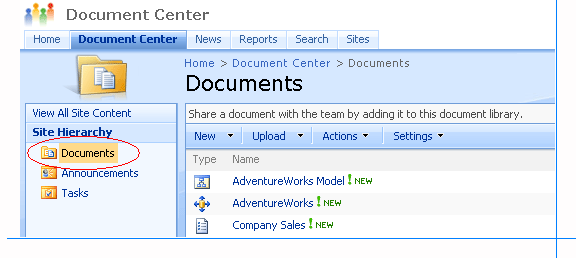 SharePoint library with a shared data source