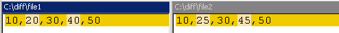 Character-level line diff comparing no whitespace