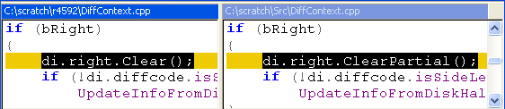 Select Line Difference example